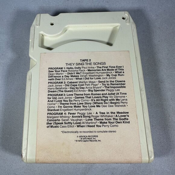 They Sing The Songs Various Artists 8-Track Tape Readers Digest RCA Vintage Musi - Picture 2 of 4